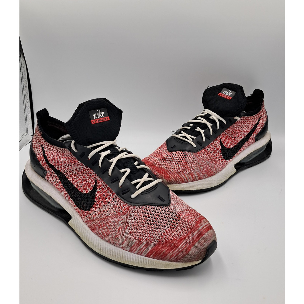 Size 11.5 - Nike Air Max Flyknit Racer Next Nature University Red Wolf Grey $245